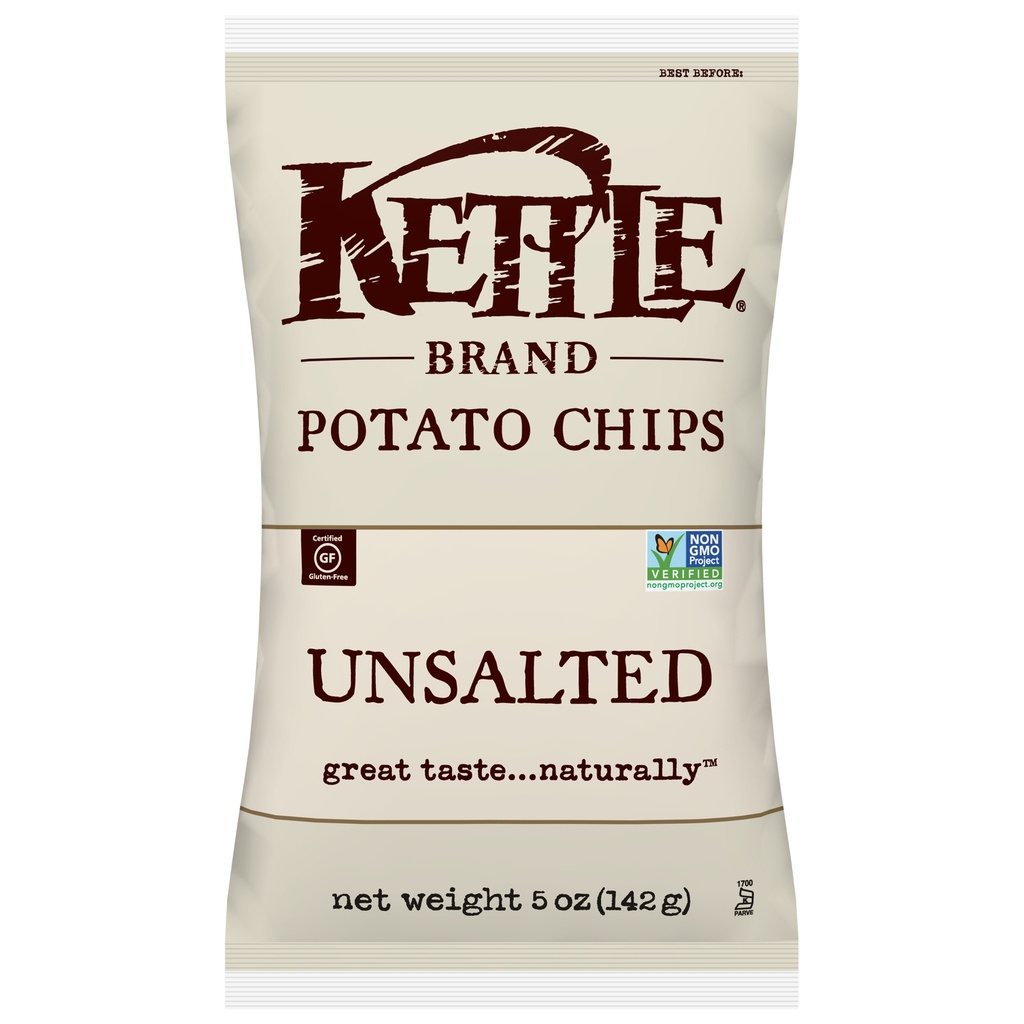 Kettle Brand Potato Chips Unsalted 5 Oz