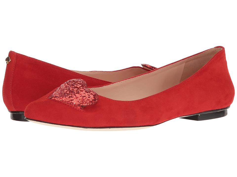 Kate Spade New York - Eden (Maraschino Red Kid Suede/Red Glitter) Women's Shoes