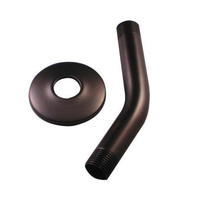 6 in. Brass Shower Arm with Flange  Oil Rubbed Bronze