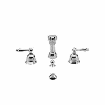 Newport Brass 809 Annabella Double Handle Widespread Bidet Faucet with Vacuum Br, Satin Nickel