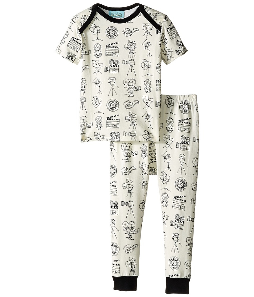 BedHead Kids - Short Sleeve Tee Pant Set (Infant) (Lights! Camera! Action!) Boy's Pajama Sets