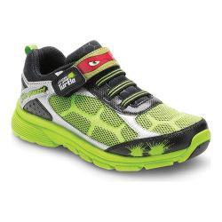 Boys&apos; Stride Rite TMNT Radical Reptiles Sneaker Green Leather/Mesh