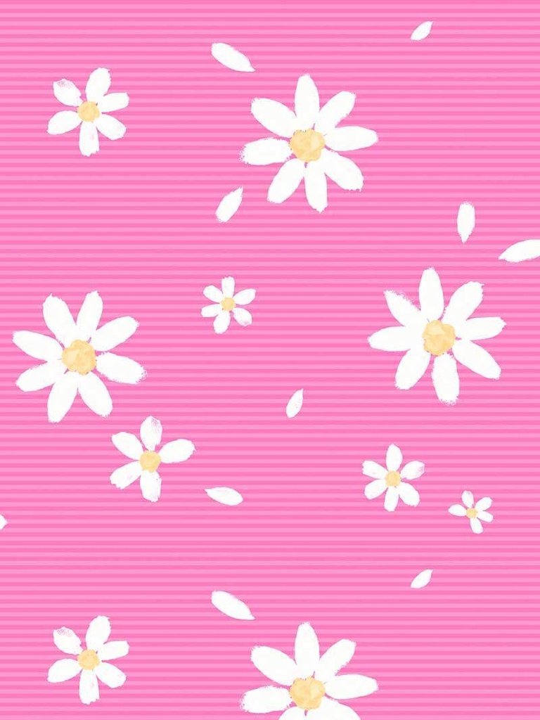 Wallpaper,System Solution,Pretty,Horizontal Stripes, Floral, Pink, Pink, White