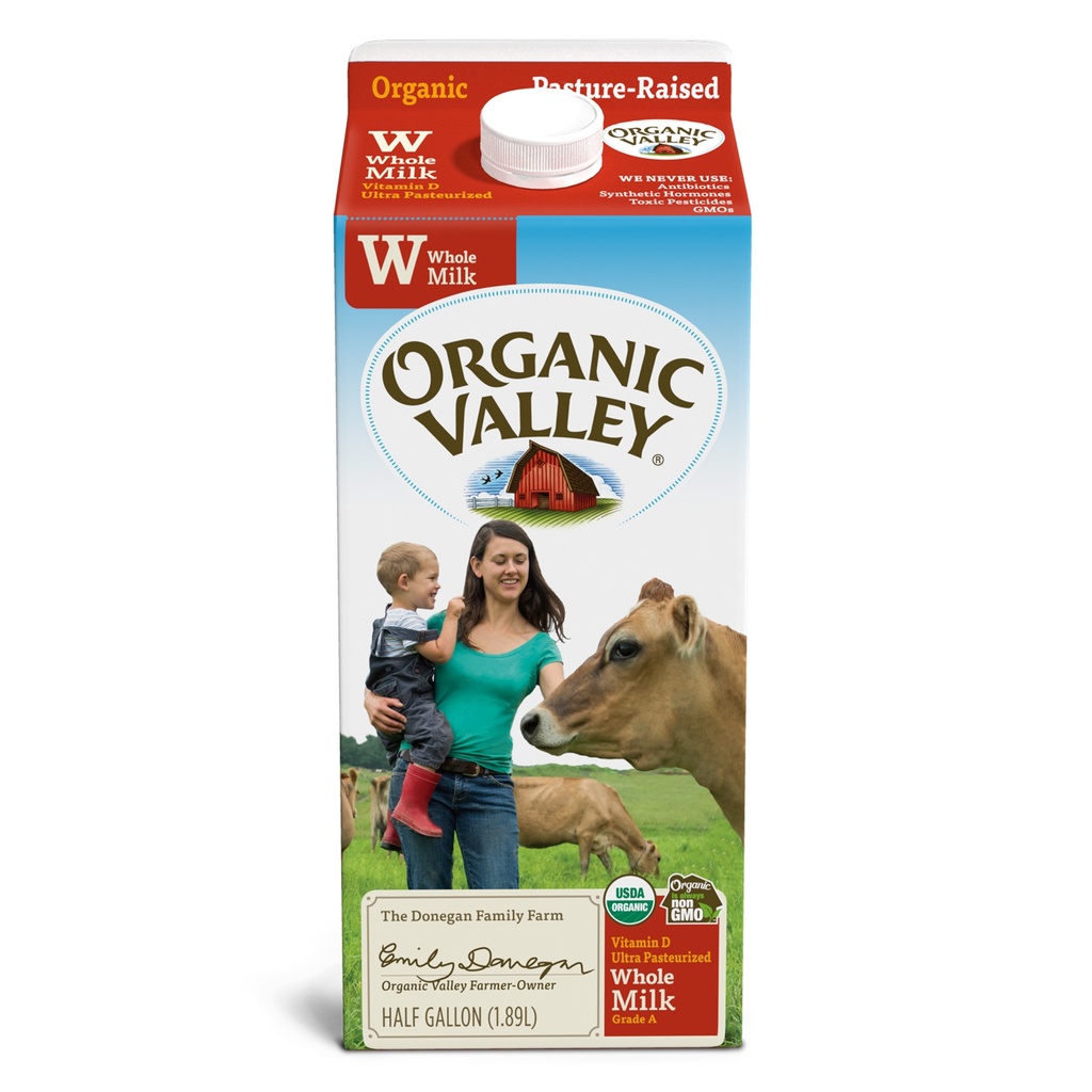 Organic Valley Whole Milk, 64 Oz., 3/Pack (307-00348)