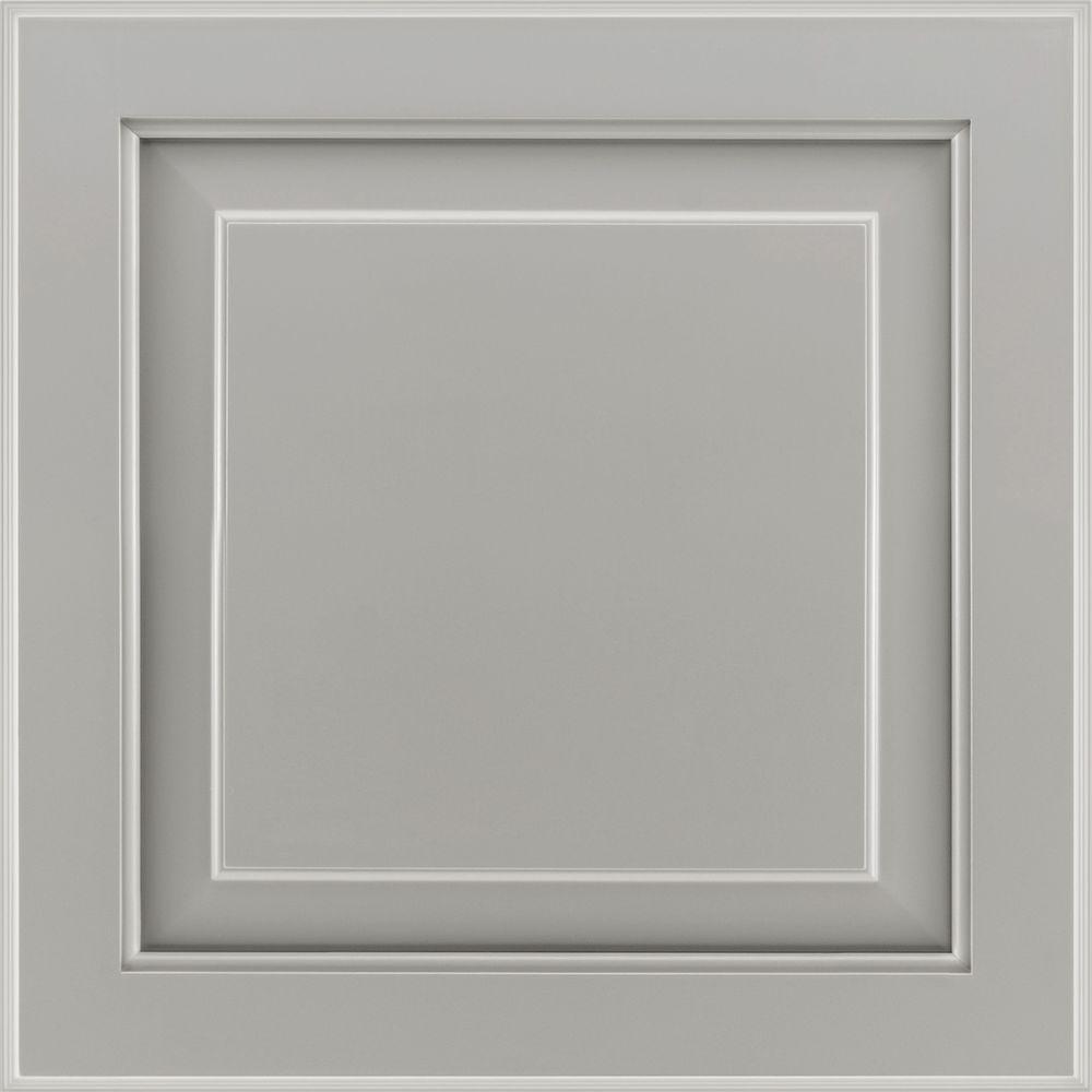 American Woodmark Charlottesville 14 1/2 X 14 1/2 in. Cabinet Door Sample in Soft Gray Painted