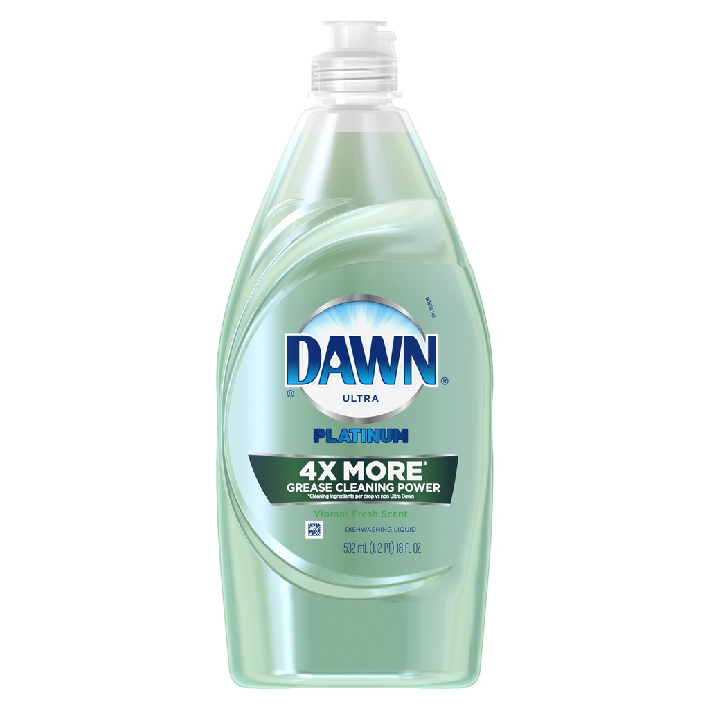 Dawn Platinum Power Clean Dishwashing Liquid Dish Soap, Vibrant Fresh, 18 Oz