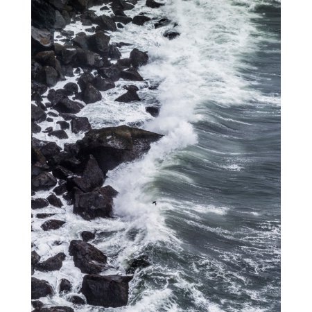 Top View of the Coastline South Coast Iceland Canvas Art - Panoramic Images (22 X 27)