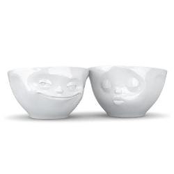 TASSEN  Bowls  - White Grin & Kiss 11.8-Oz. Bowl Set