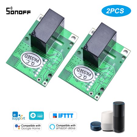 Aibecy 2PCS RE5V1C Relay Module Dry Contact Output 5V WiFi DIY Switch Inching/Selflock Working Modes Home APP/Voice/LAN Control Smart Home