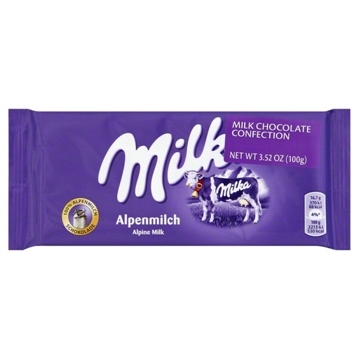 Mondelez Milka Milk Chocolate Confection  3.52 Oz