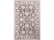 5' X 7.5' Champagne and Smokey Gray Transitional Kotty Area Throw Rug