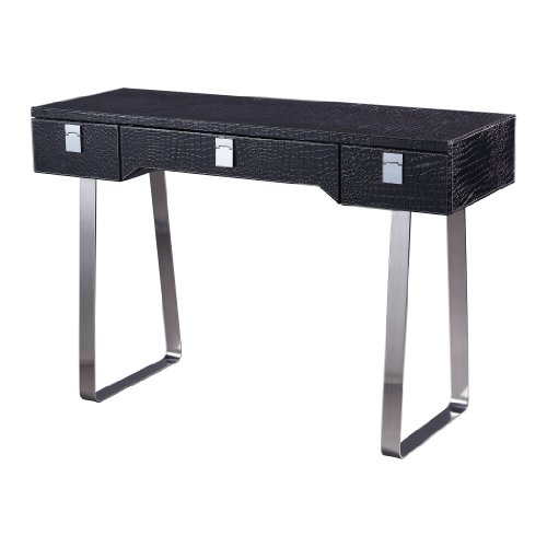 Sterling Industries 120-006 44" Desk, Black Faux Crocodile Finish