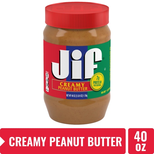 Jif Creamy Peanut Butter, 40 Oz