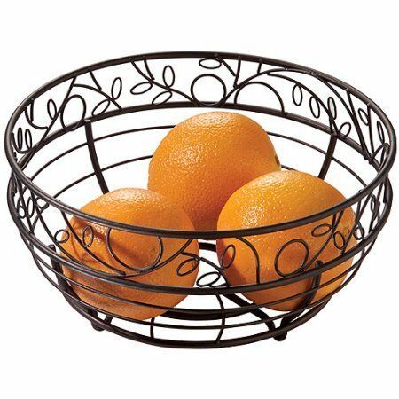 InterDesign Twigz Fruit Basket for Kitchen Countertops, B W