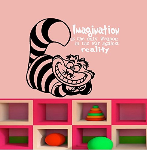 Decal ~ Imagination Is the Only Weapon in the War Against Reality: Children Wall Decal (Black/White) 22  X 27