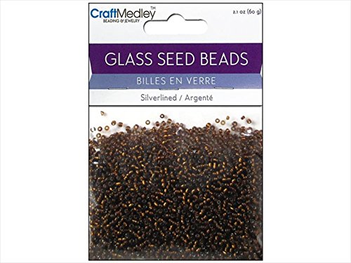 Multicraft Imports MULBD276G Seed Bead 12 by 0 Silverlined, Root Beer - Pack of 3